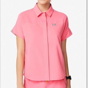 FIGS ELMINA LIMITED EDITION TOP NEON PINK